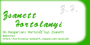 zsanett hortolanyi business card